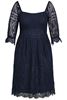 Picture of PLUS SIZE SQUARE NECK LACE DRESS